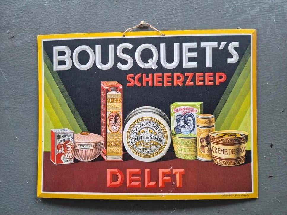 Oud Bouygues Delft reclamebord, Ophalen of Verzenden
