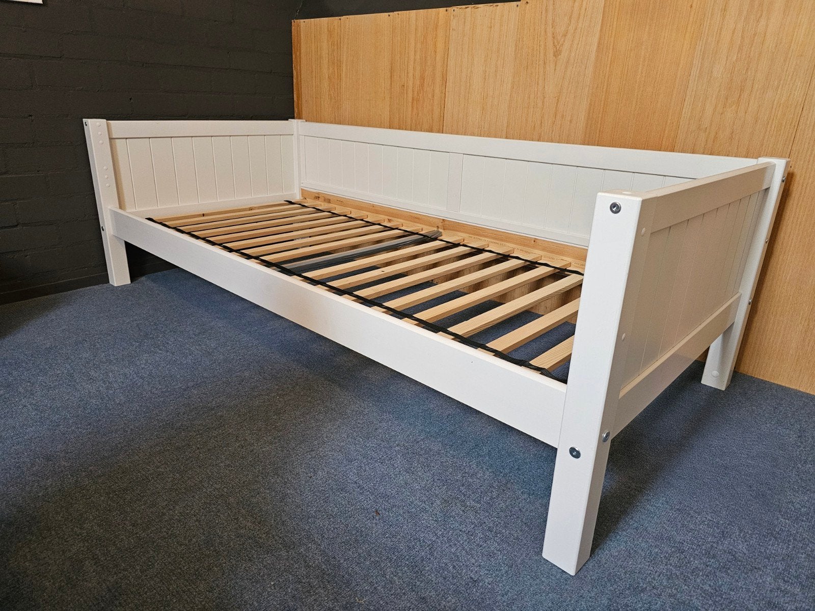 Flexworld Bedbank Puck paneel - 90 x 200 cm - wit, Ophalen, 90 cm, Eenpersoons, Wit