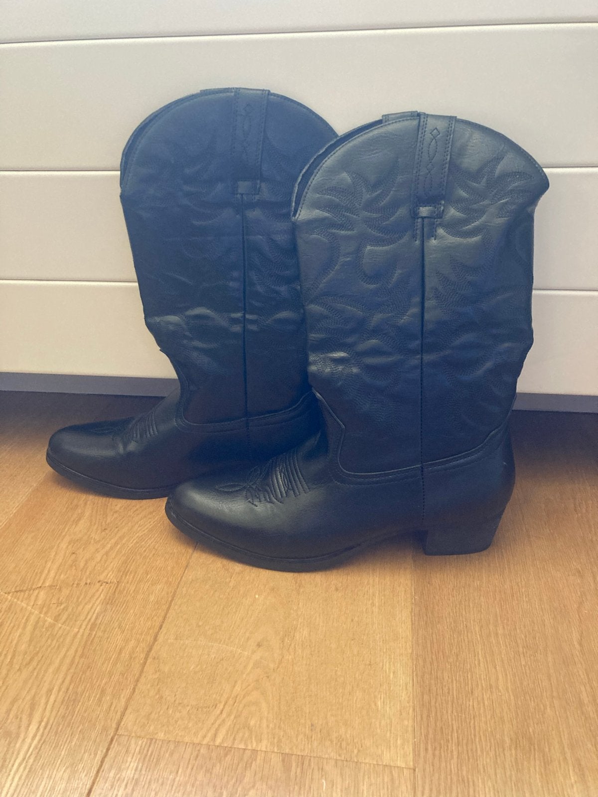 Zwarte cowboylaarzen - Maat 44, Kleding | Heren, Ophalen, Zo goed als nieuw, Zwart, Boots