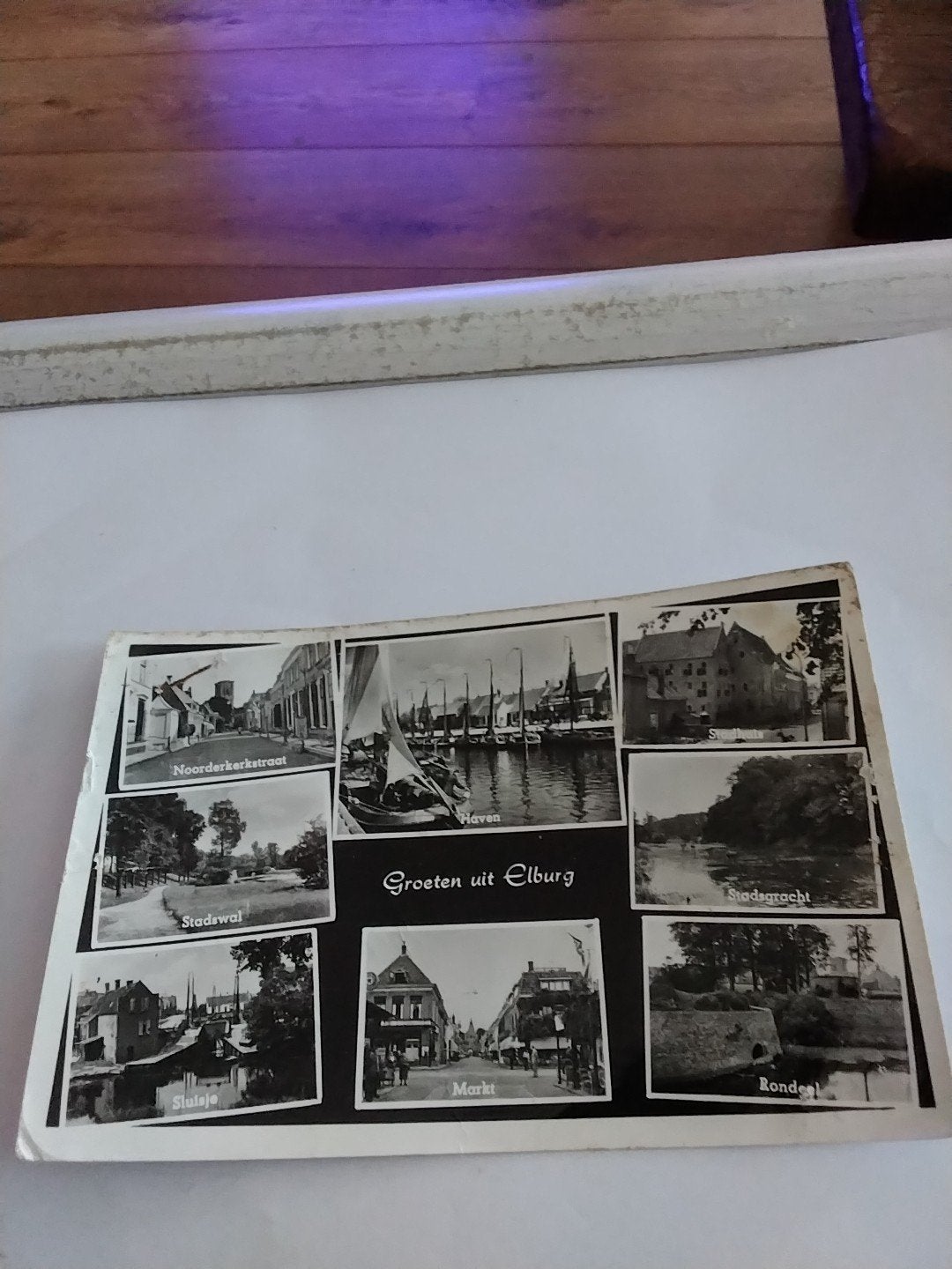 Oude ansichtkaart Elburg - Groeten uit Elburg (1960), Ophalen of Verzenden, 1960 tot 1980, Gelderland