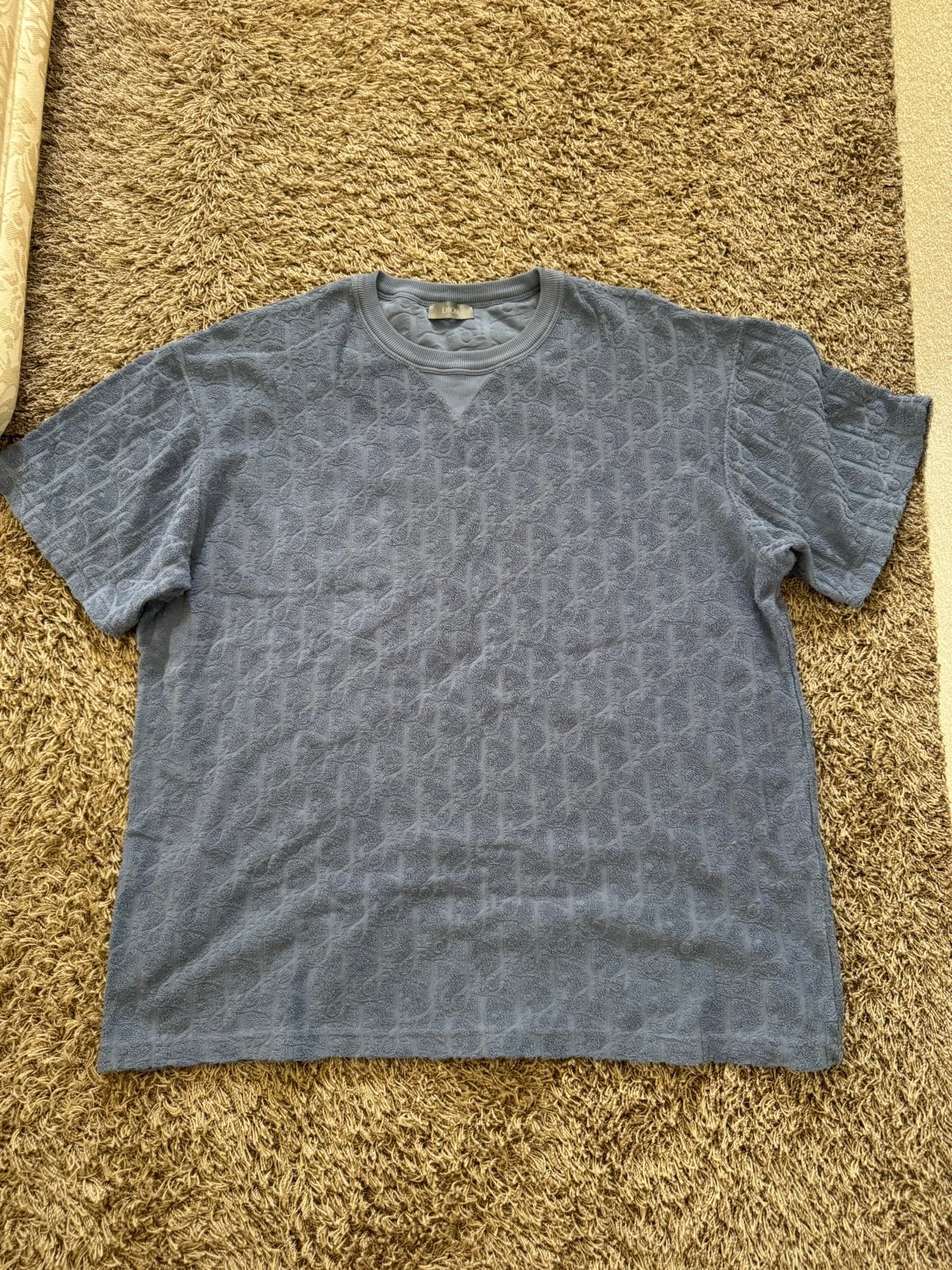 Dior heren t shirt Oblique motief maat L, Kleding | Heren, Ophalen of Verzenden, Zo goed als nieuw, Maat 52/54 (L), Blauw
