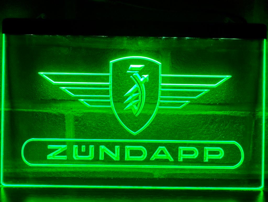Led Lichtbord ZUNDAPP 3d neon look, Ophalen of Verzenden, Nieuw, Overige typen