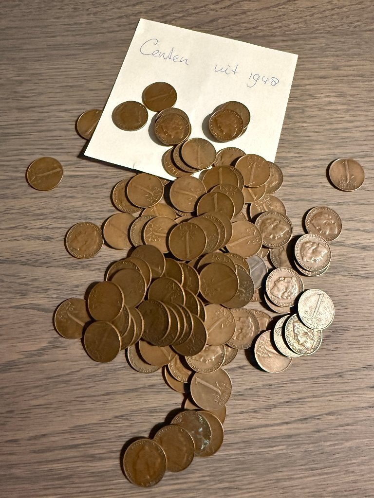 centen uit 1948, Postzegels en Munten, Munten | Nederland, Ophalen of Verzenden, Koningin Wilhelmina, 1 cent, Losse munt