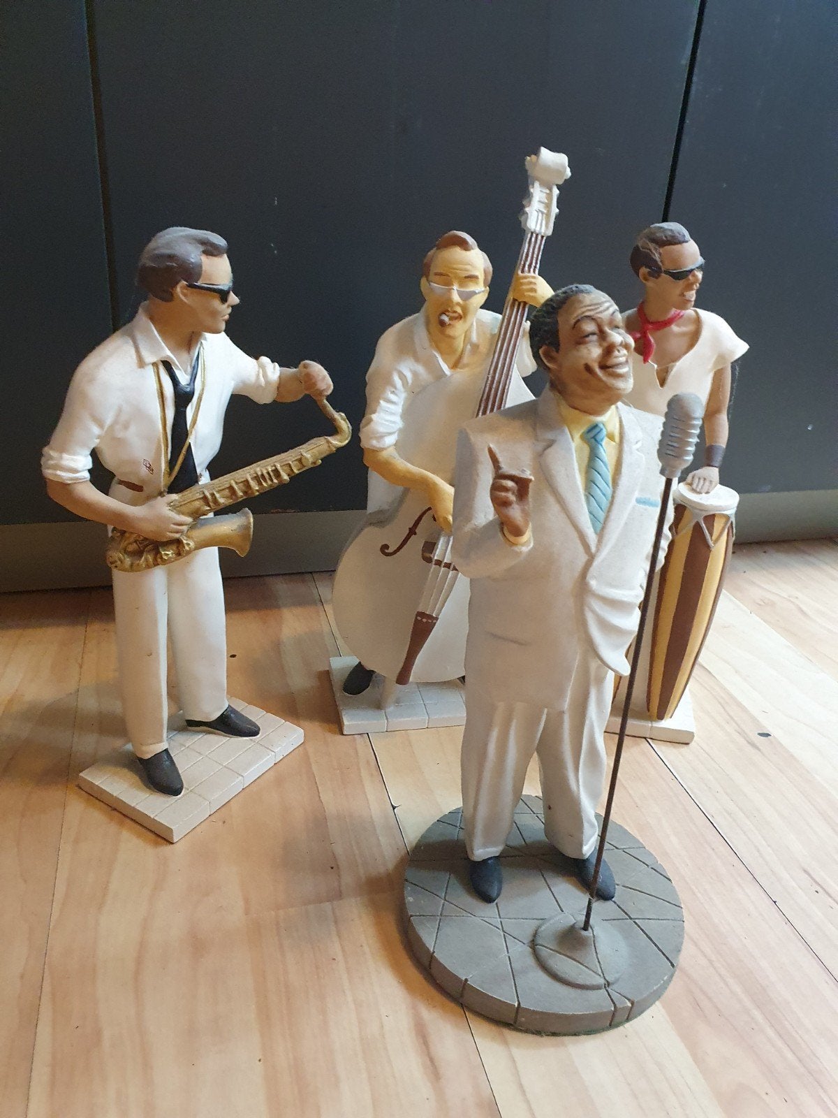 4 beelden van jazz muziekanten, Ophalen of Verzenden, Zo goed als nieuw, Mens