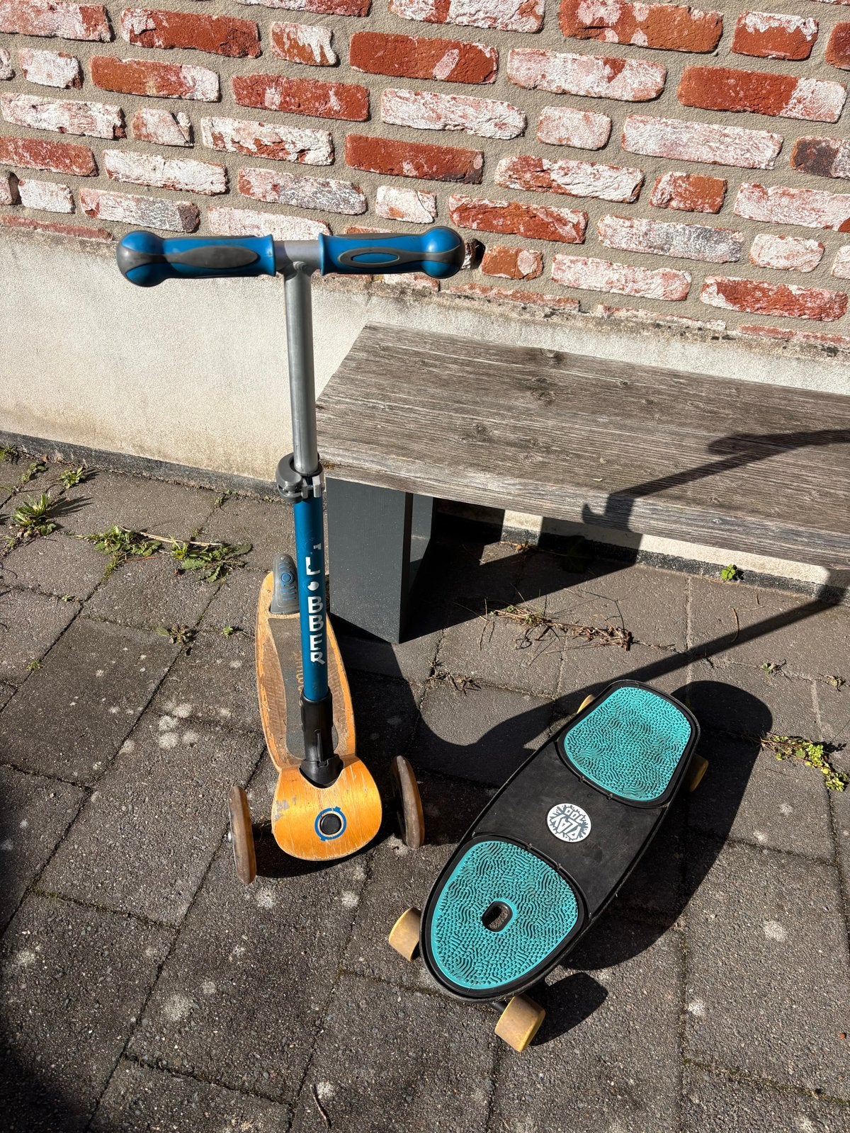 Gratis af te halen: Globber step en skateboard, Fietsen en Brommers, Ophalen, Gebruikt, Gewone step