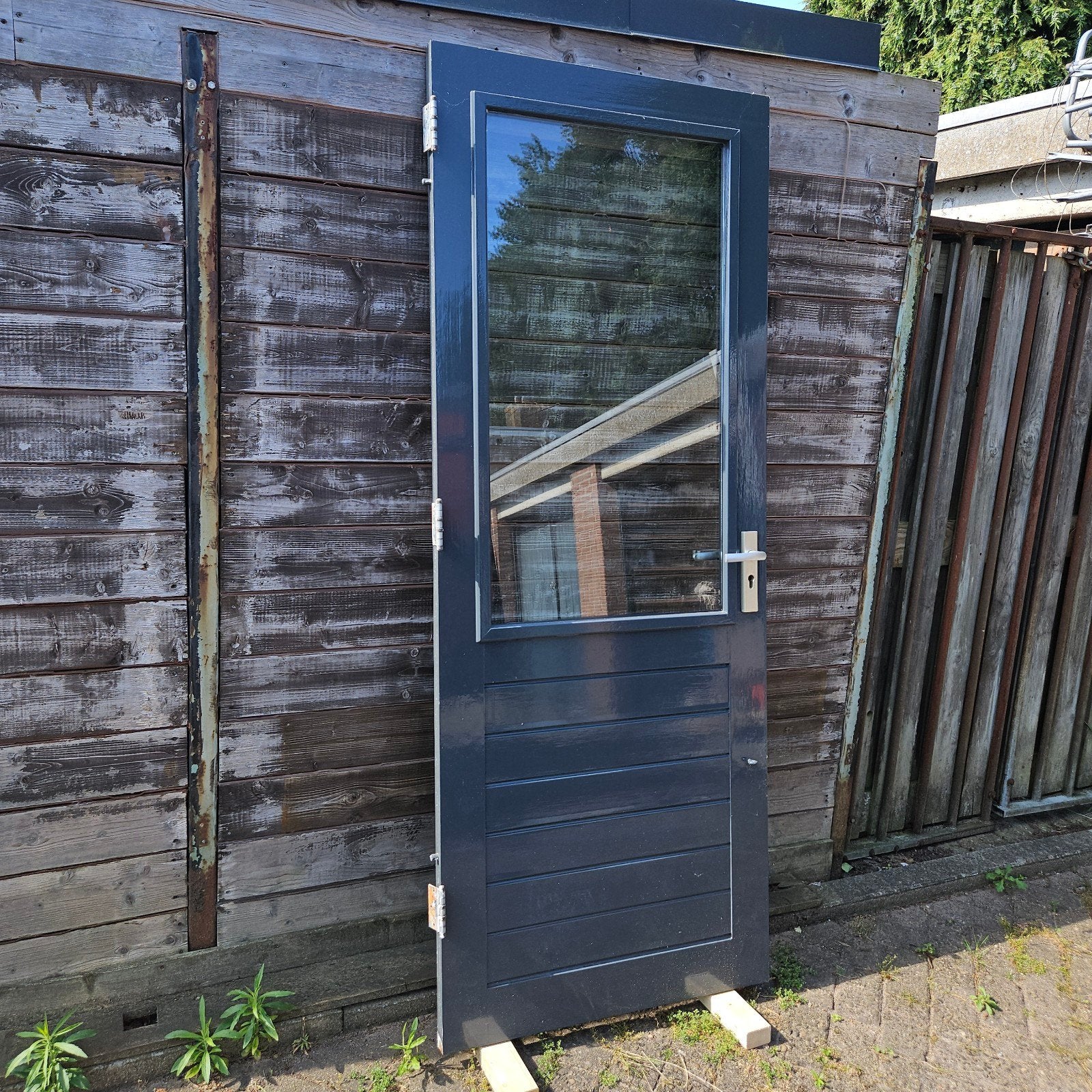 merbau buitendeur 83x211,5cm, Doe-het-zelf en Verbouw, Deuren en Horren, Ophalen of Verzenden, Hout, Buitendeur, 200 tot 215 cm