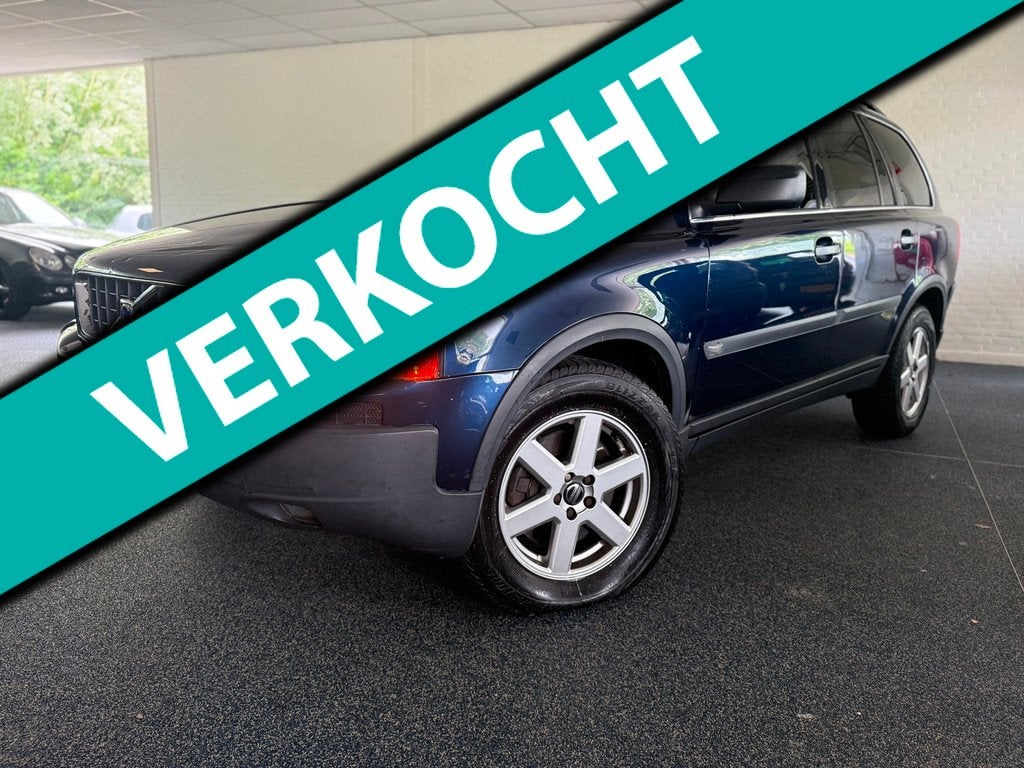 Volvo XC90 2.5 T | 7 Persoons | Carplay | Leder | Trekhaak |, Gebruikt, Blauw, 7 stoelen, 2521 cc