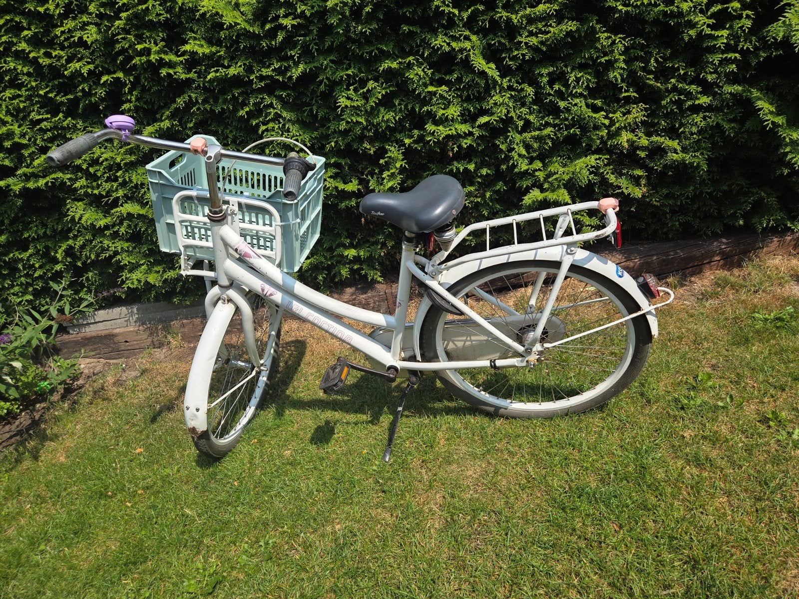 Cortina U4 24 inch fiets met krat, Ophalen, Velgrem, Handrem, Cortina
