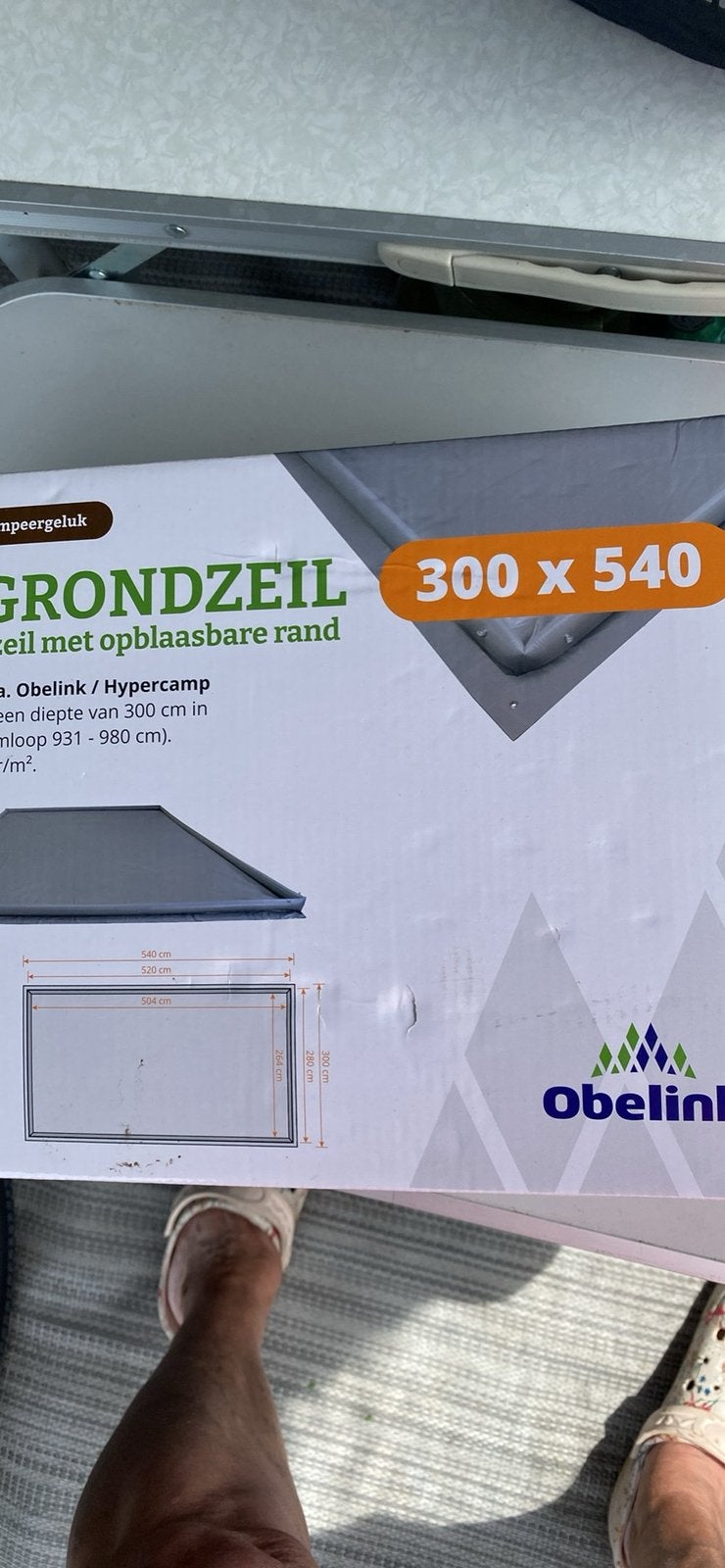Obelink Air Grondzeil 300x540 met opblaasbare rand, Caravans en Kamperen, Ophalen of Verzenden, Nieuw