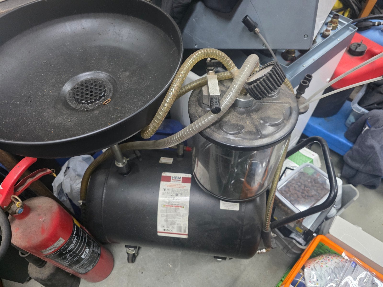 HBM 70 Liter Olie Opvangvat - Olie Afzuiger, Ophalen