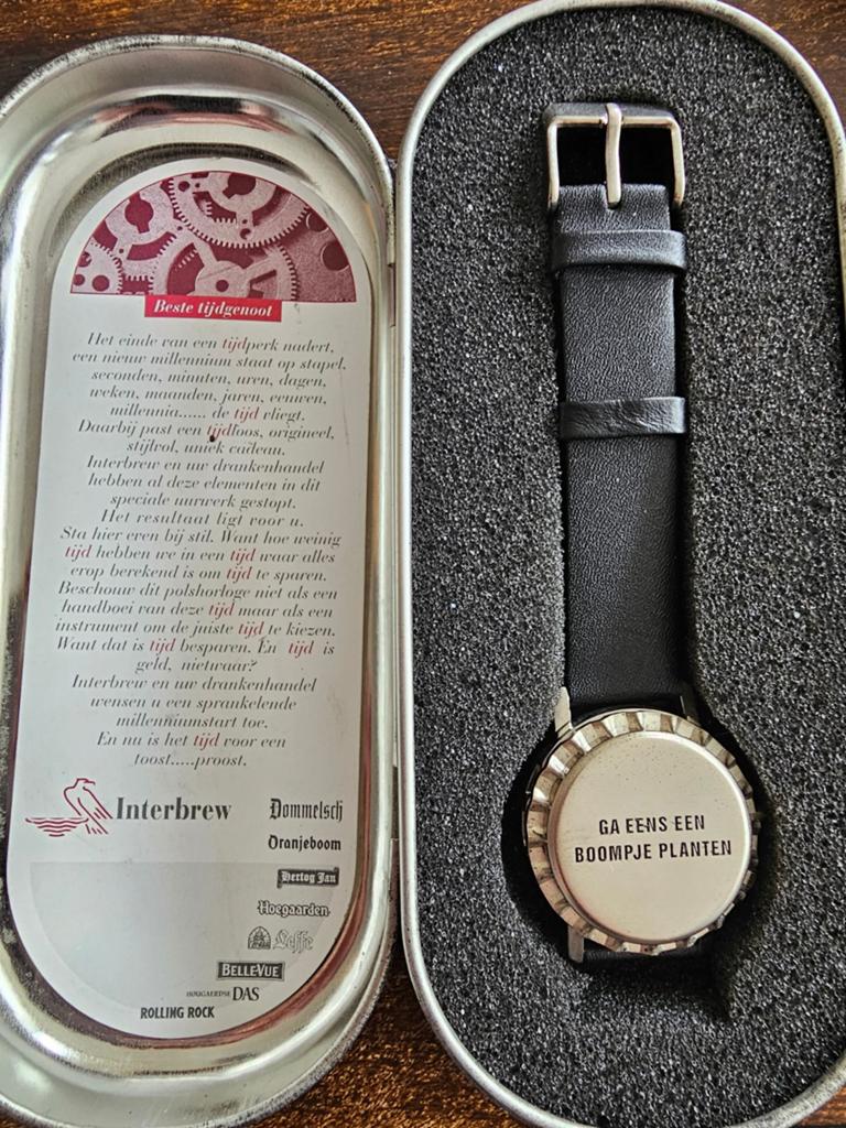 Horloge Oranjeboom, Verzamelen, Biermerken, Ophalen of Verzenden, Overige merken