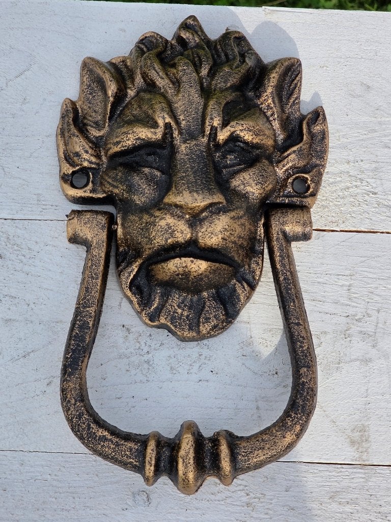 LEEUWENKOP / DEURKLOPPER / 22 CM HOOG, Huis en tuin decoratie Marie, Nieuw, Info@huisentuindecoratiemarie.nl, Peize