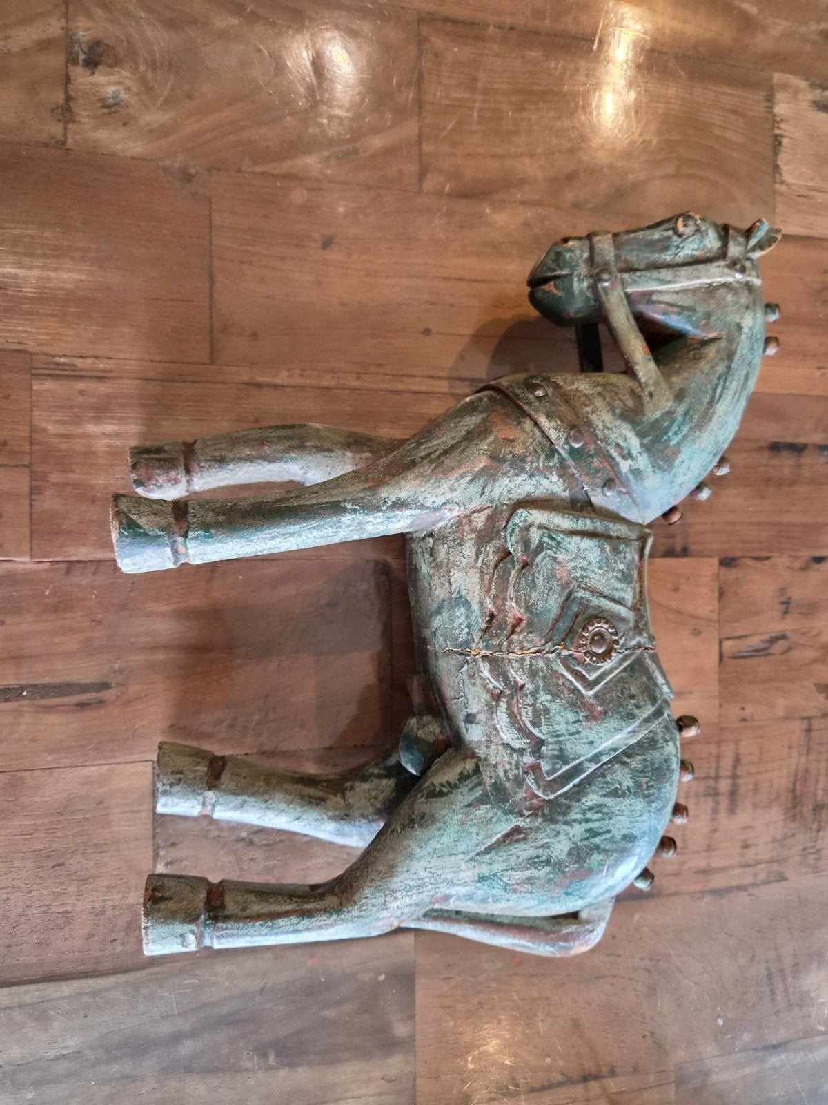 Antiek houten paard - Decoratief beeld, Antiek en Kunst, Ophalen of Verzenden