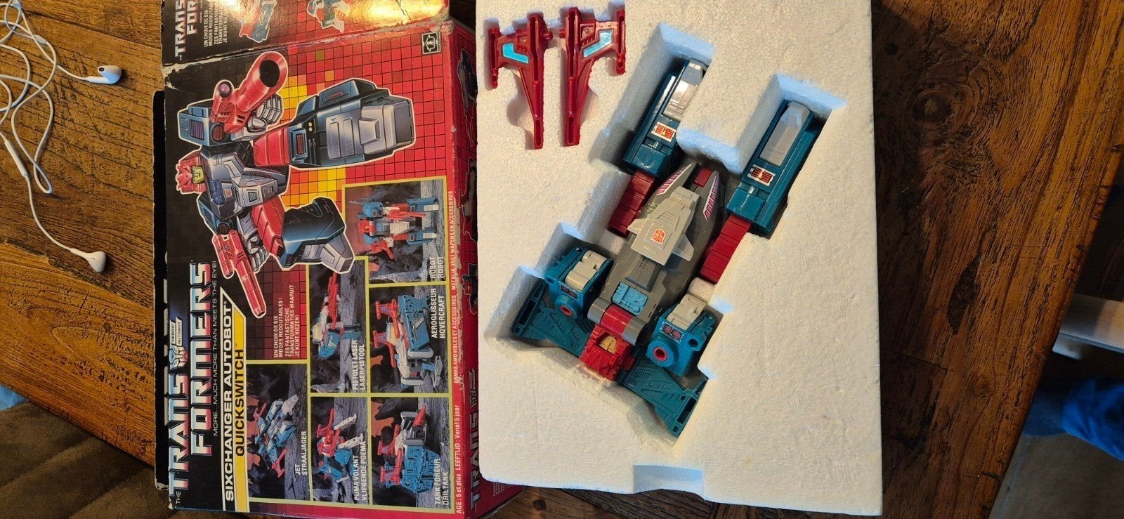 Vintage Transformers G1 Quickswitch Autobot met doos, G1, Ophalen of Verzenden, Gebruikt, Autobots