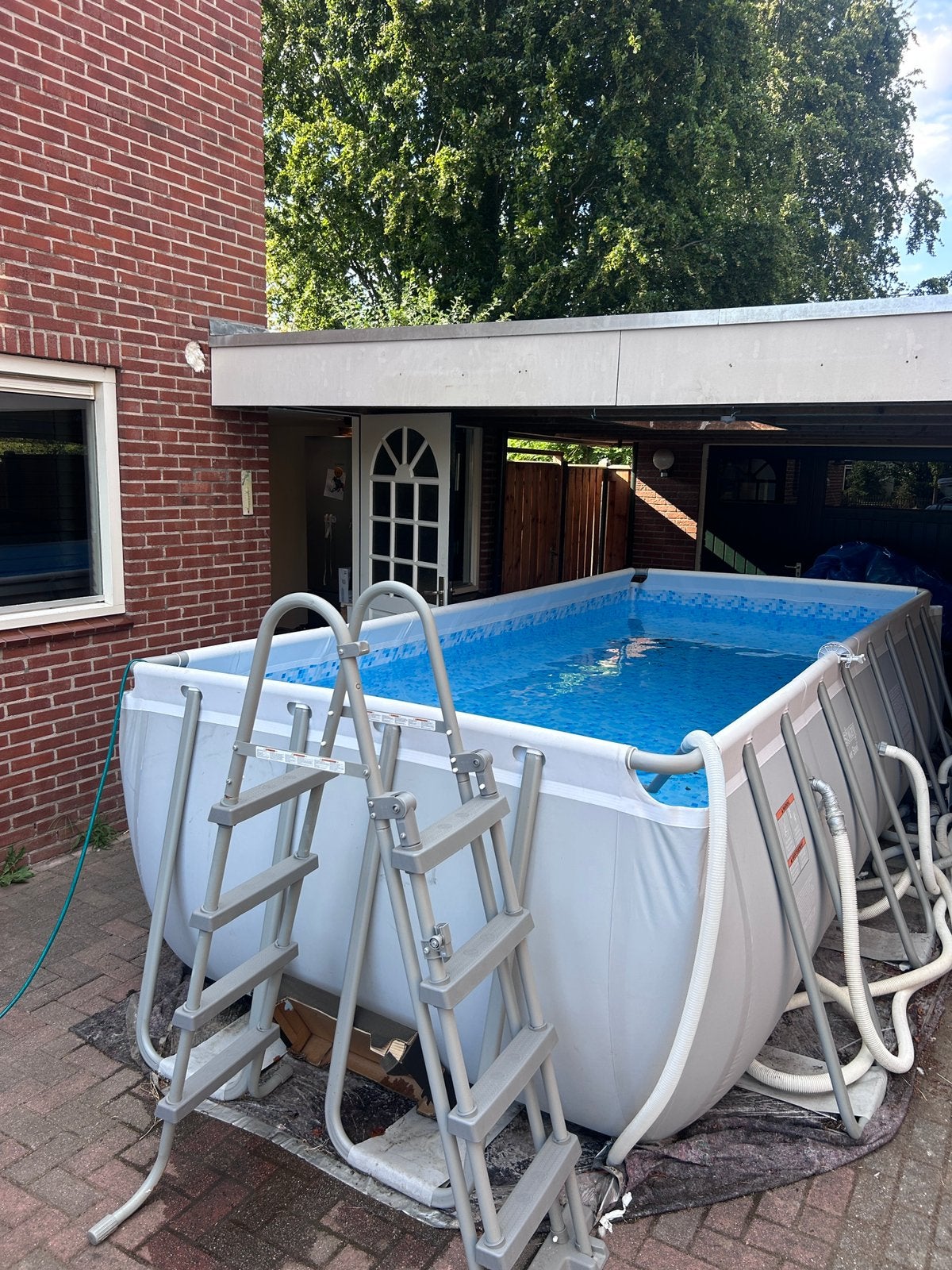 Bestway zwembad 244x488x122, Tuin en Terras, Zwembad-toebehoren, Ophalen, Gebruikt