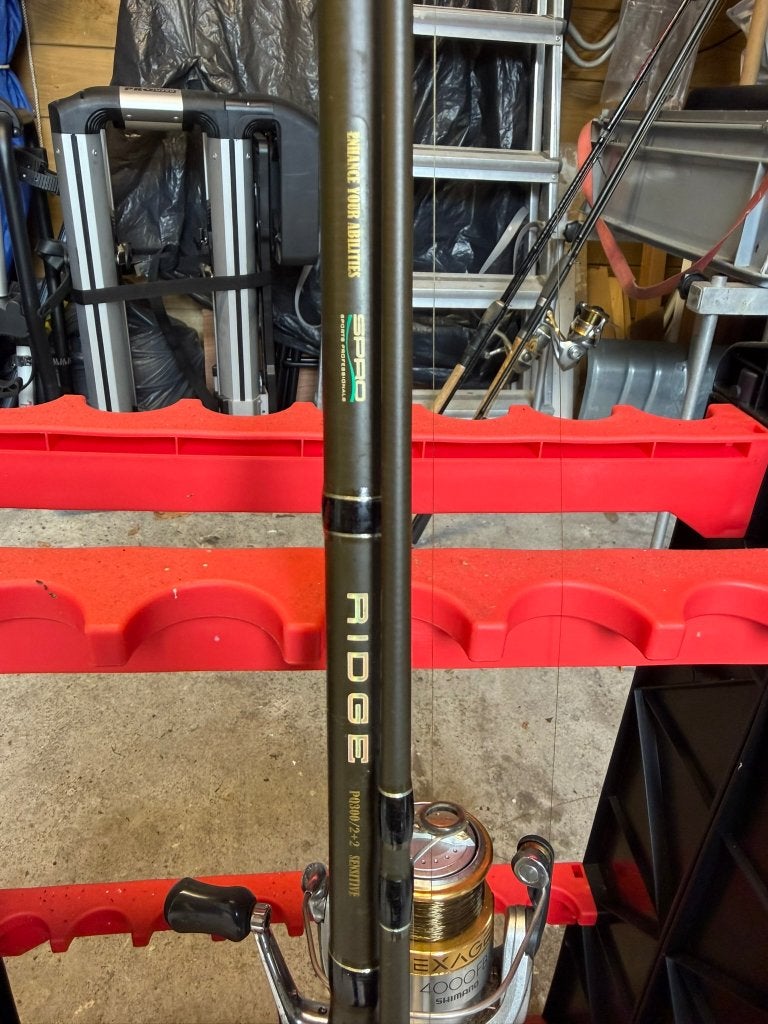 Spro Ridge Feeder met Shimano Egaxe 4000FB, Ophalen, Zo goed als nieuw, Werphengel
