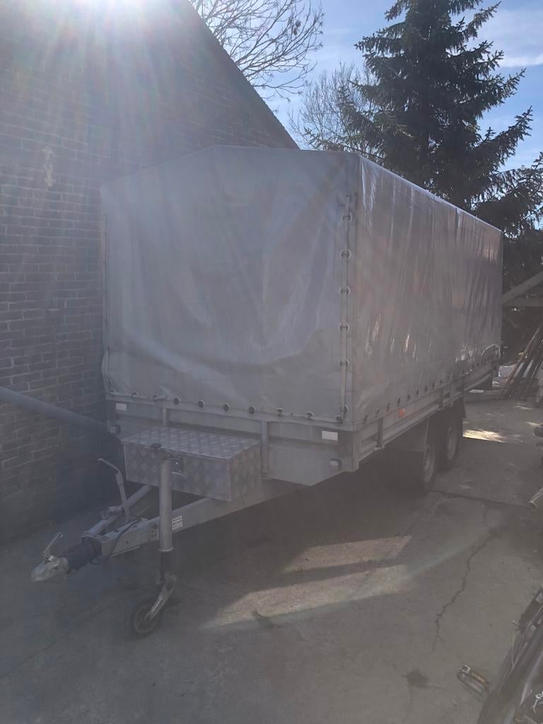 aanhanger met huif, Ophalen, Gebruikt, Aluminium