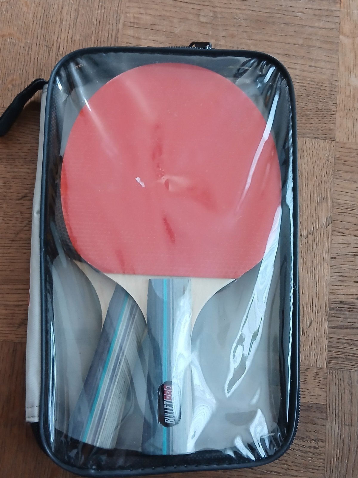 Tafeltennisbatjes set met hoes - Bullet Pro, Sport en Fitness, Ophalen, Gebruikt, Net, Batje(s) of Balletje(s)