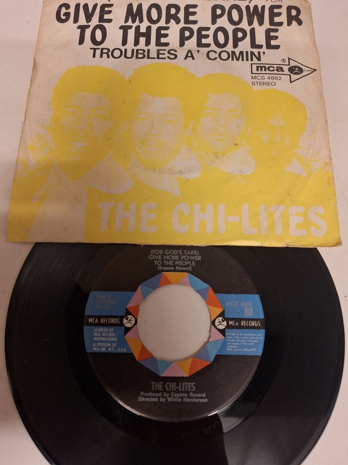 The Chi Lites - Give more power to the people, 1971., Fotohoes, Verzenden, 7 inch, Soul