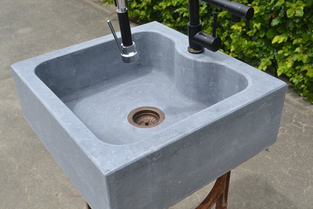 massieve belgische arduinen, blauwsteen gootsteen, Ophalen, Gebruikt, 25 tot 50 cm, Minder dan 100 cm
