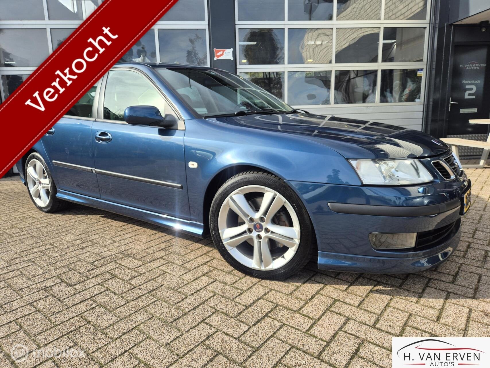 Saab 9-3 Sport Sedan 2.8 T V6 AERO LEDER MEMORY XENON NAP!, Auto's, Blauw, Bedrijf, 1600 kg, Sedan
