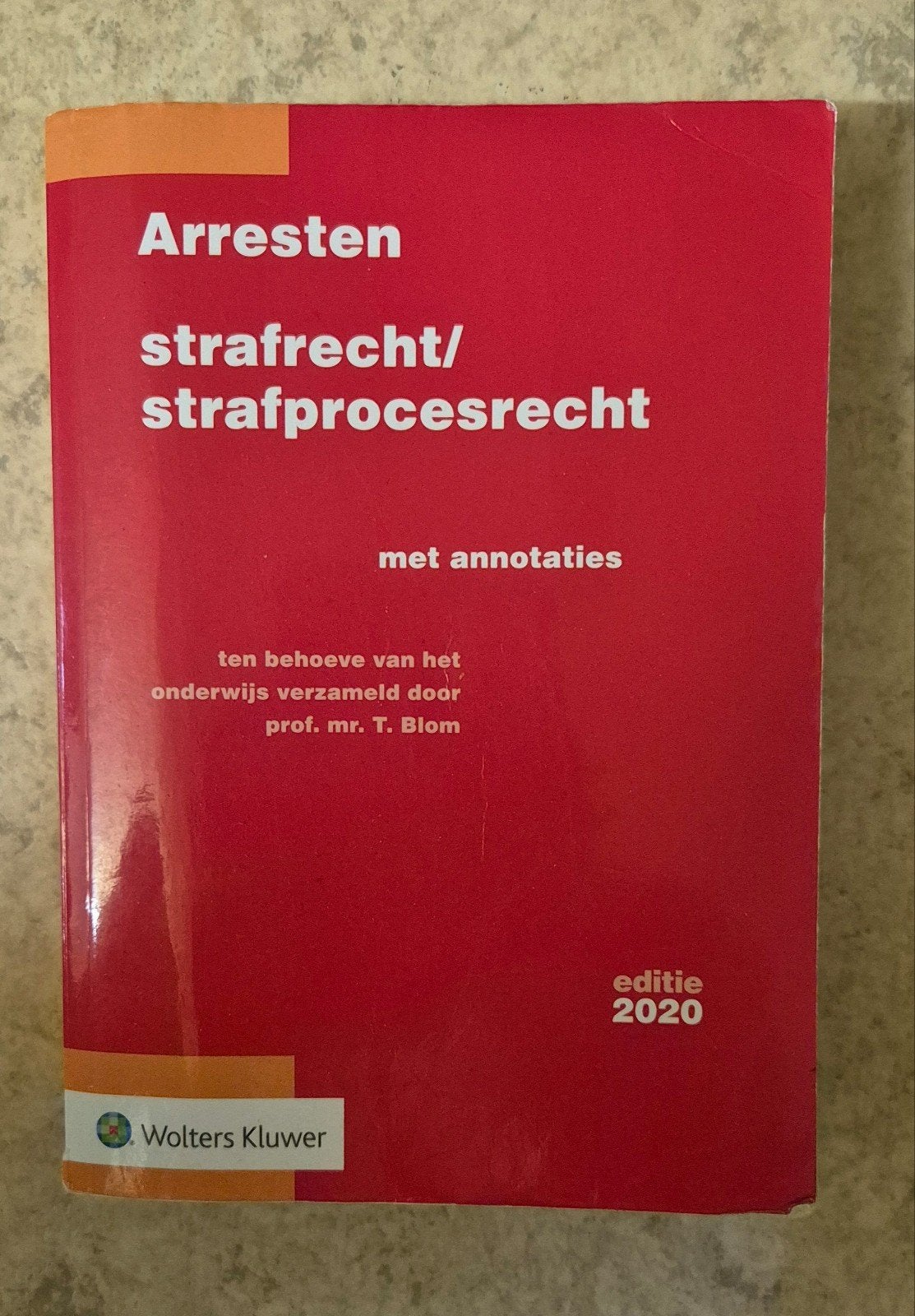 Arresten Strafrecht/Strafprocesrecht met annotaties 2020, Ophalen of Verzenden, Gelezen, WO, Wolters Kluwer