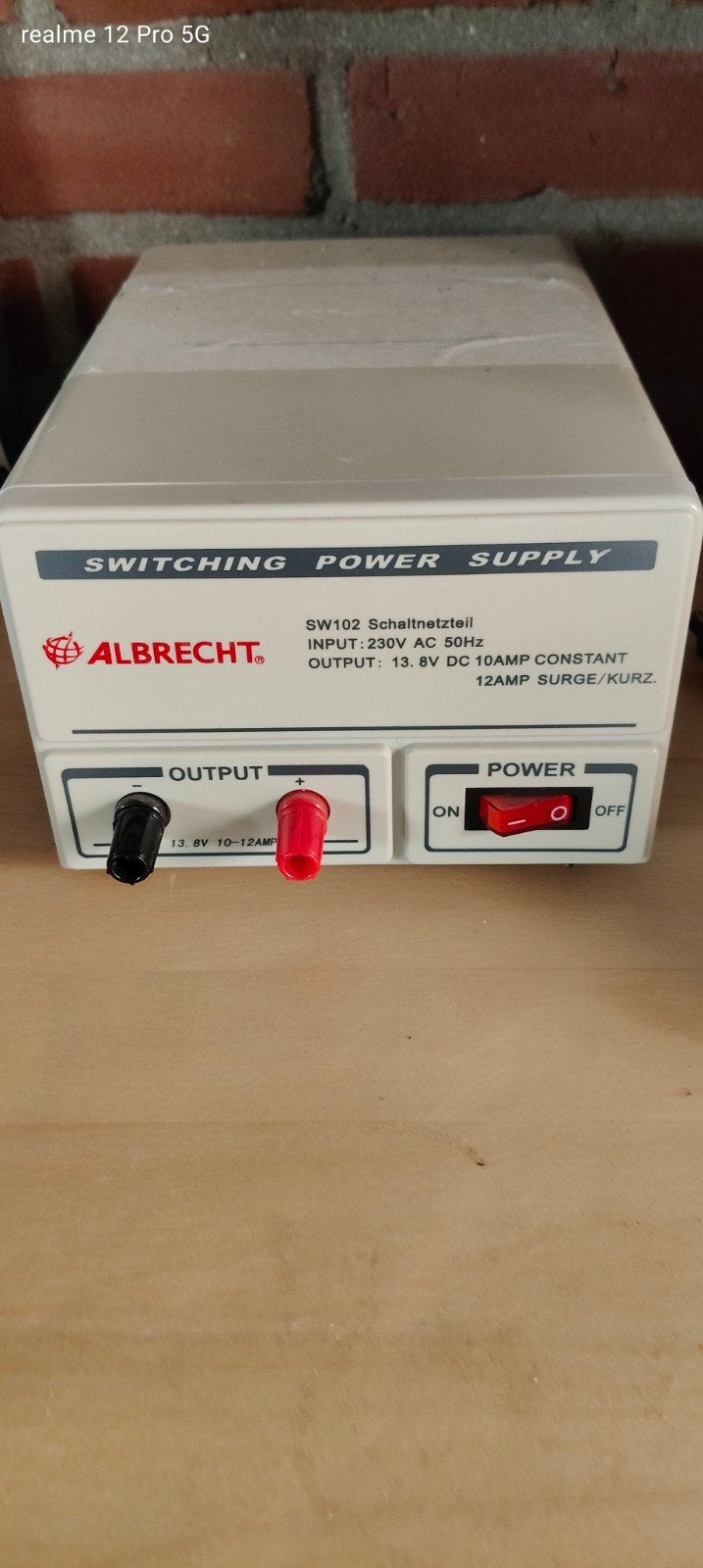 Albrecht SW102 Schakelende Voeding 13.8V DC 10A/12A Piek, Ophalen of Verzenden