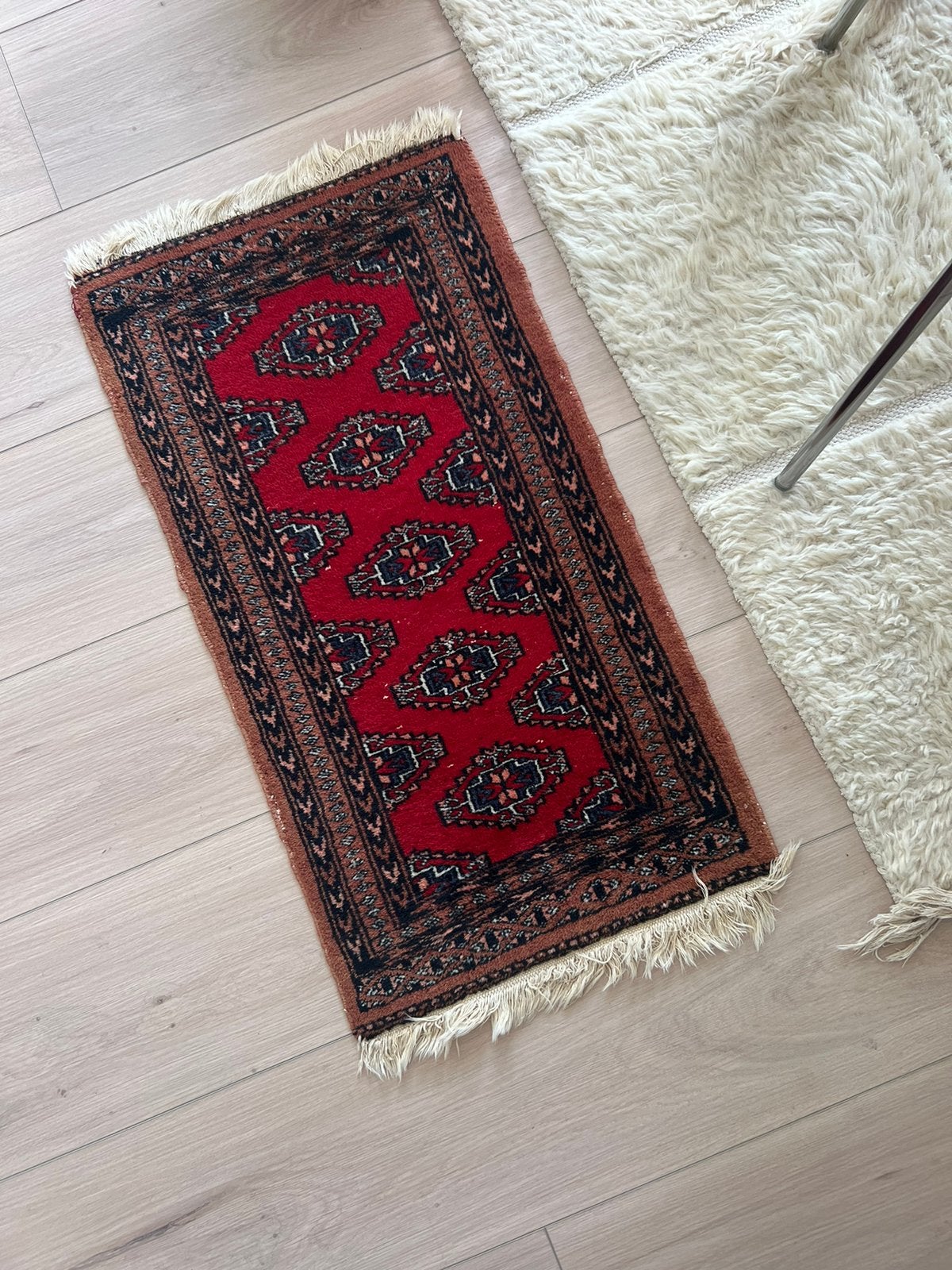 Klein perzisch tapijt/ vloerkleed 90x45cm, Ophalen, Minder dan 50 cm, 50 tot 100 cm, Oosters perzisch kelim vintage retro boho bohemian