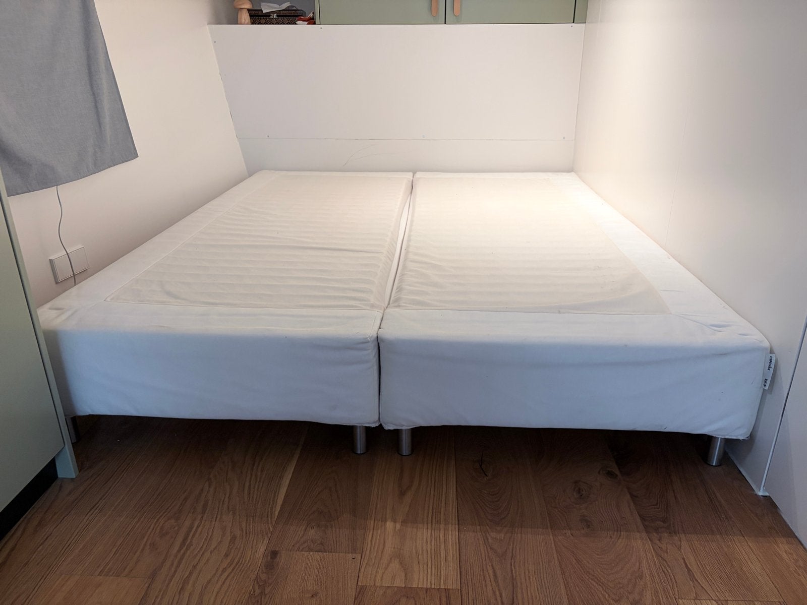 IKEA Espevär tweepersoons bedframe met lattenbodem, Huis en Inrichting, Ophalen, Gebruikt, Wit, Tweepersoons
