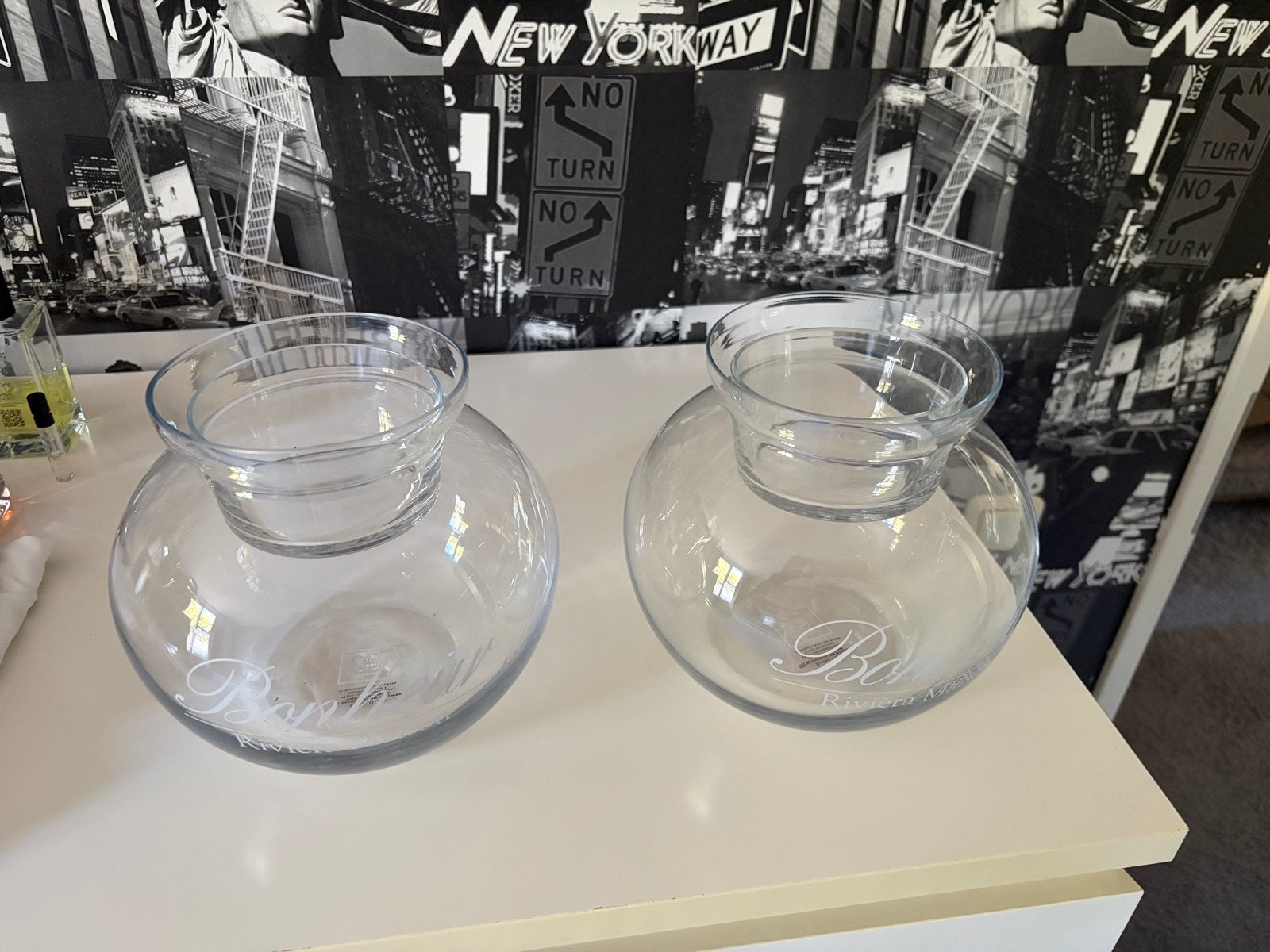 Riviera Maison windlichten Set - Bonheur, Ophalen, Zo goed als nieuw, Glas