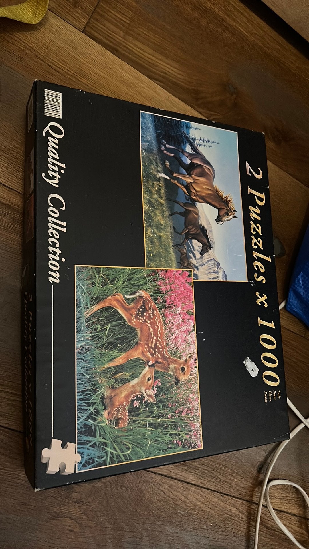 Paarden en herten puzzel 1000 stukjes, Ophalen, 500 t/m 1500 stukjes, Gebruikt, Legpuzzel