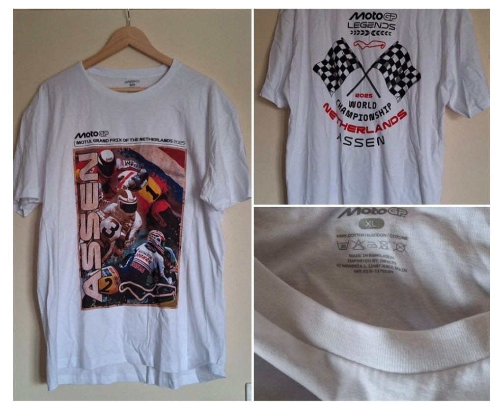 MotoGP Assen T-shirt - World Championship 2025, Wit, Maat 56/58 (XL), Ophalen of Verzenden, Zo goed als nieuw