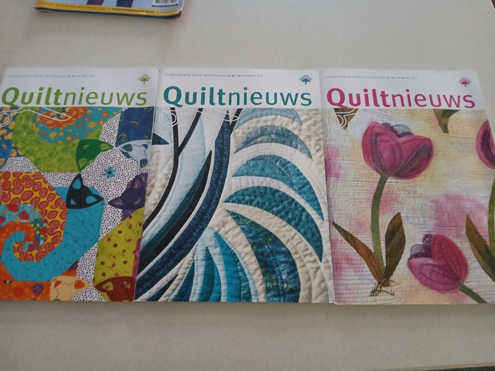 Quiltnieuws, 3 nummers uit 2017 en 2018, Ophalen, Zo goed als nieuw, Overige typen