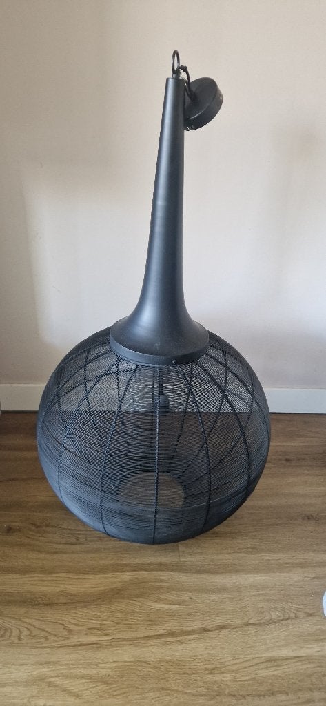 TE KOOP; PLAFOND LAMP BOLVORM ZWART, Ophalen, Zwart, Design, Zo goed als nieuw