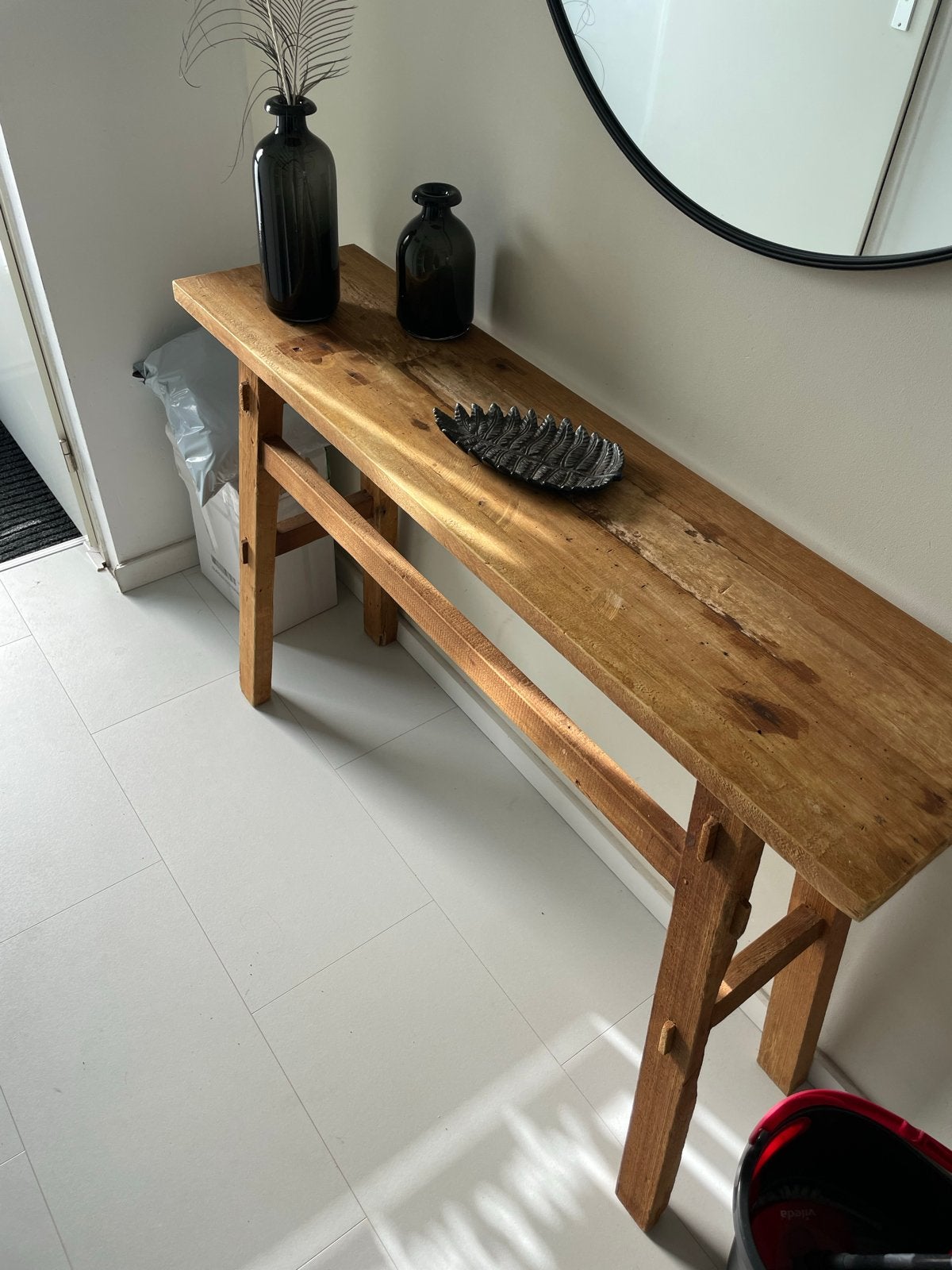 Houten sidetable / wandtafel 120x30cm, Ophalen, 100 tot 150 cm, Zo goed als nieuw, Overige houtsoorten