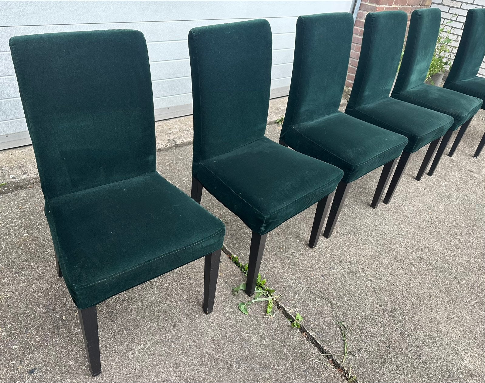 6x Hendriksdal eetkamertafel stoelen groen hele goede staat, Huis en Inrichting, Stoelen, Gebruikt, Overige kleuren, Ophalen of Verzenden