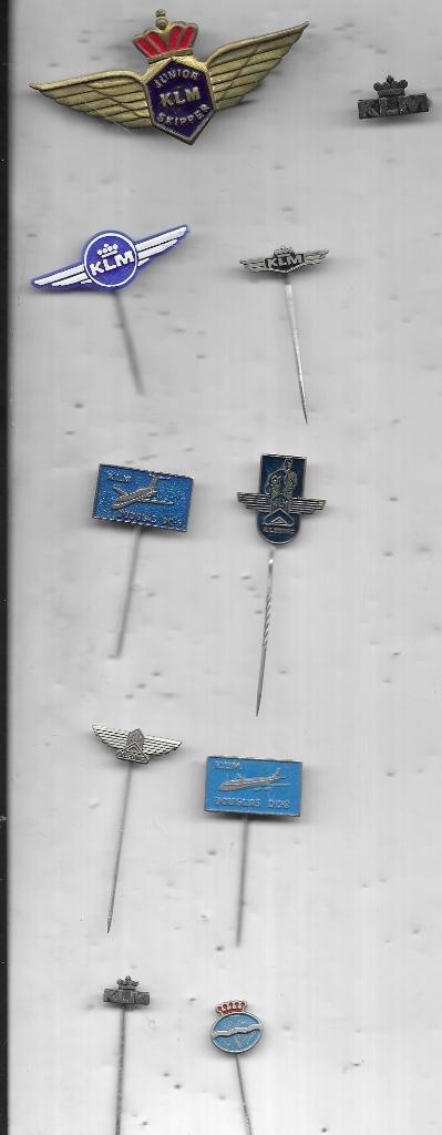 KLM VLIEGTUIG SPELDEN K.L.M. VERSCHILLENDE, Verzenden, Gebruikt, Transport, Speldje of Pin