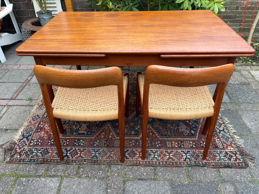 Niels Moller -  teakhouten Eettafel retro vintage jaren 60s, Gebruikt, Deens design - Scandinavisch - Pastoe - Louis van Teeffelen