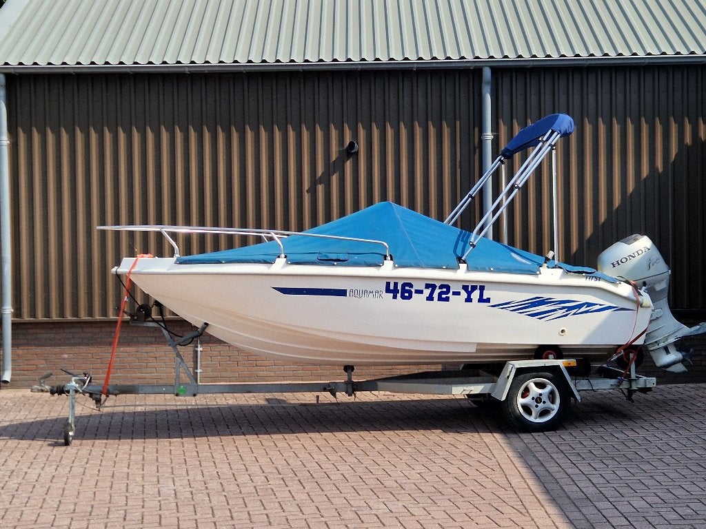 Aquamar Consoleboot 40PK Honda (vaarbewijs vrij varen kan), Watersport en Boten, Consoleboot, Gebruikt, 5 m, 2.00 meter