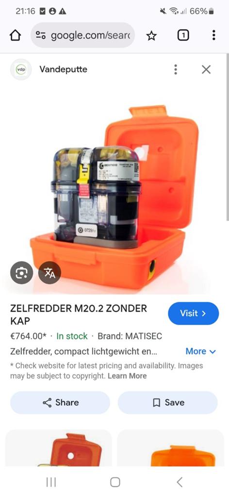 Chemische zuurstofmasker,gasmasker,zelfredder,gasmasker, Ophalen of Verzenden