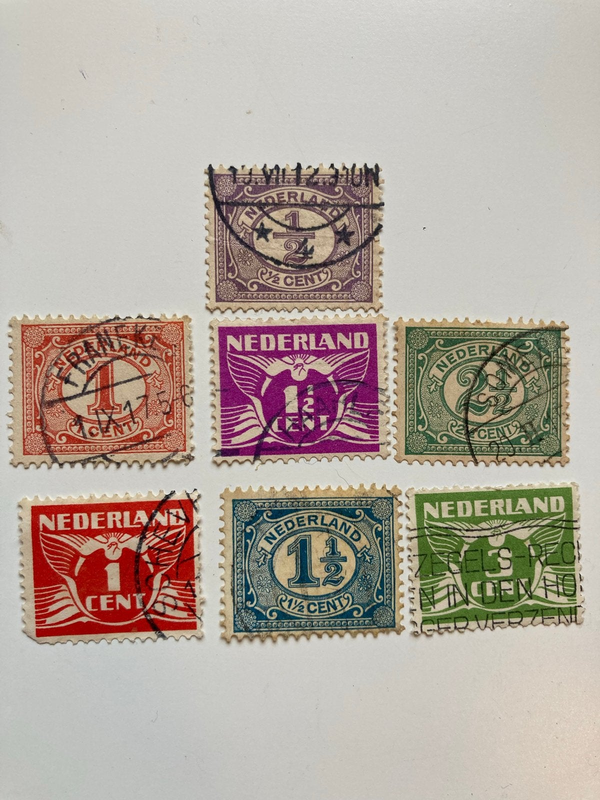 Nederlandse postzegels - Vliegende Duif serie (gestempeld), Postzegels en Munten, Ophalen of Verzenden, T/m 1940, Gestempeld