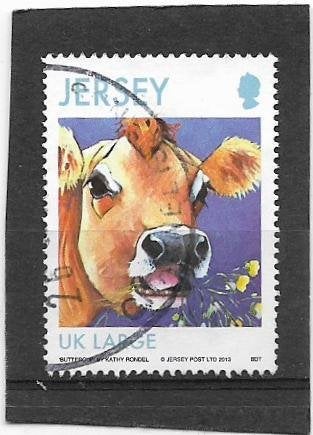 Jersey 2013 Cows UK LARGE Letter, Verzenden, Gestempeld