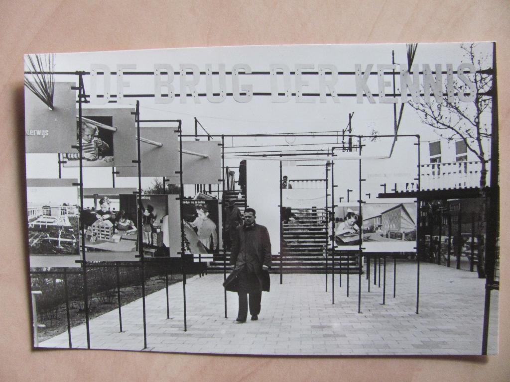 Rotterdam 1955 fotokaart De Brug der kennis, Paul Schuitema, Ophalen of Verzenden, Voor 1920, Zuid-Holland