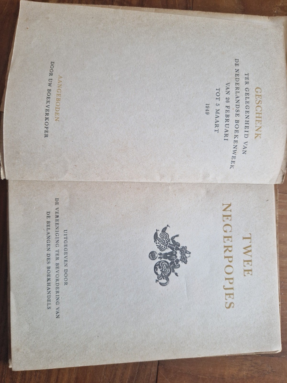 Twee Negerpopjes - Geschenk Boekenweek 1949, Ophalen of Verzenden