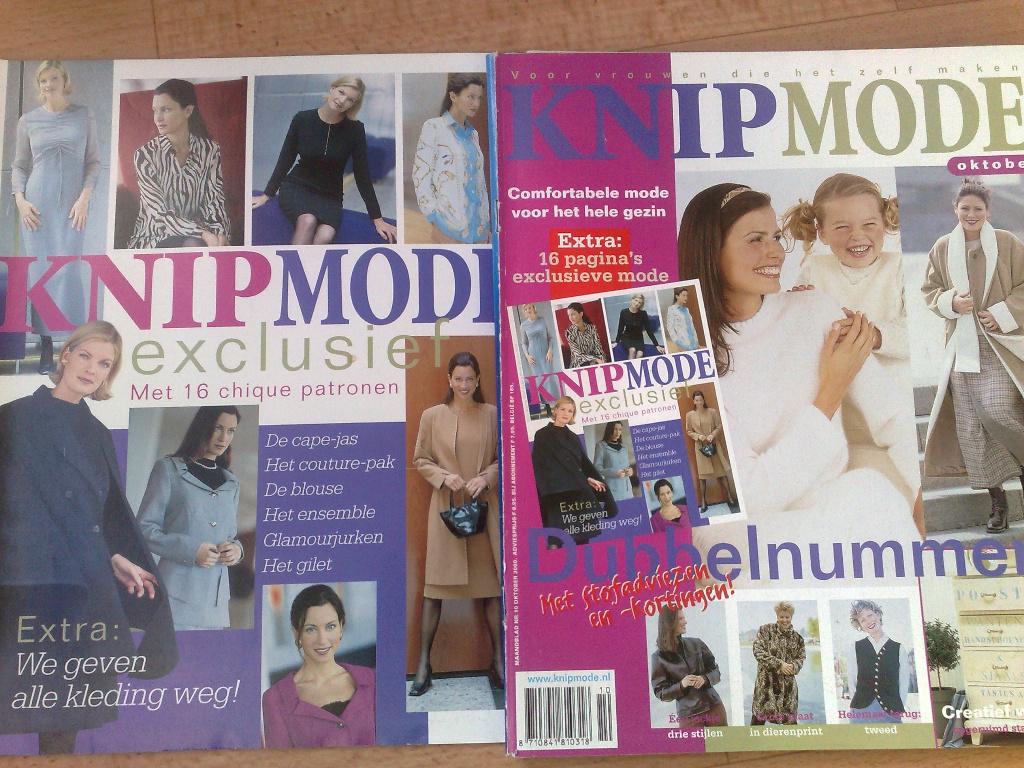 Knipmode oktober 2000 , incl. extra 16 chigue patronen, Verzenden, Zo goed als nieuw, Vrouw, Knipmode