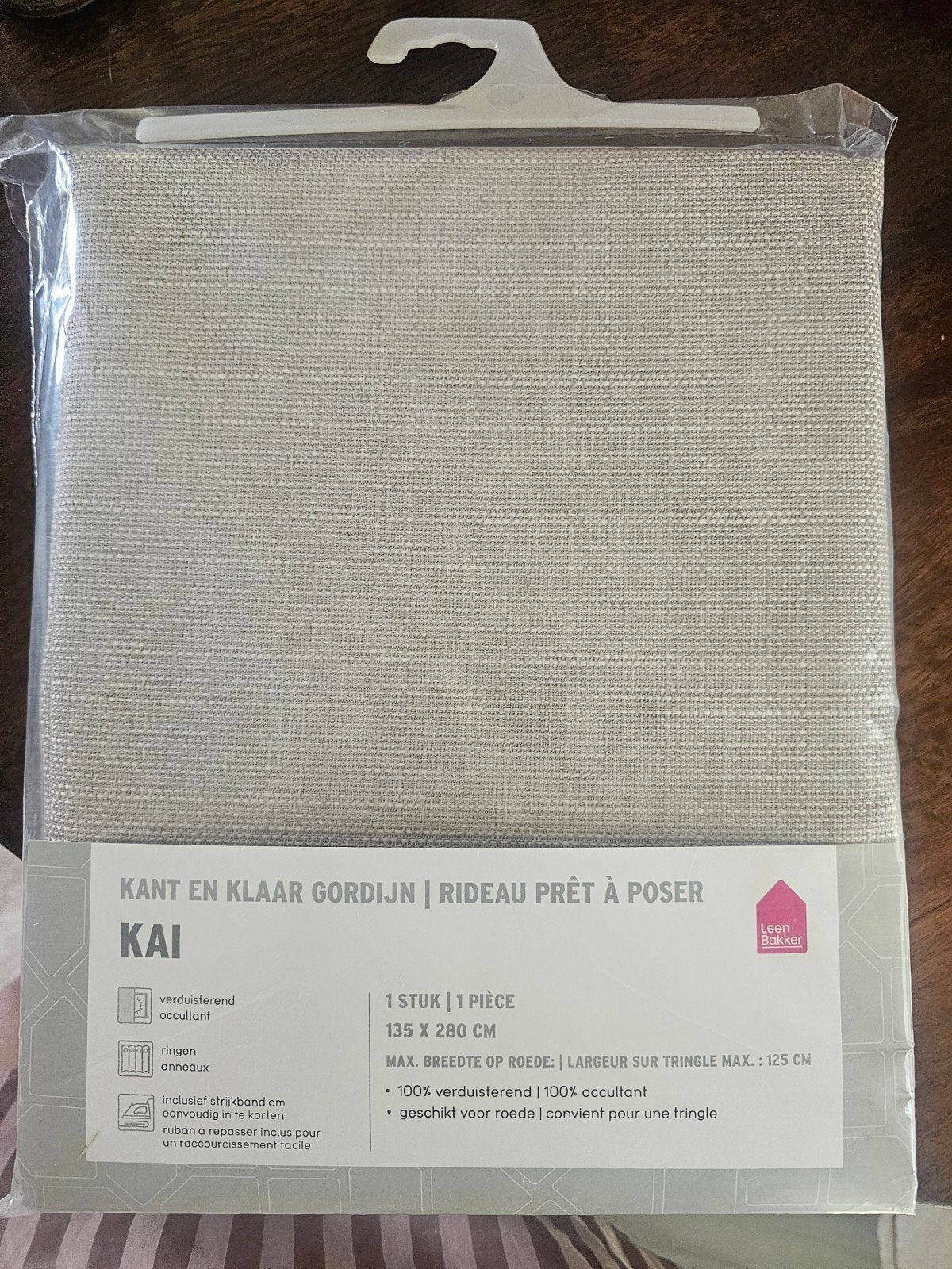 Verduisterend gordijn KAI - Beige grijs, Ophalen of Verzenden
