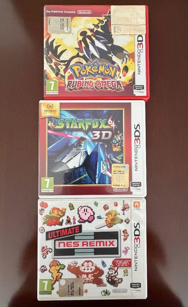Nintendo 3DS Pokemon Omega Ruby + Star Fox 64 3D + NES Remix, Avontuur en Actie, 1 speler, Ophalen of Verzenden, Zo goed als nieuw