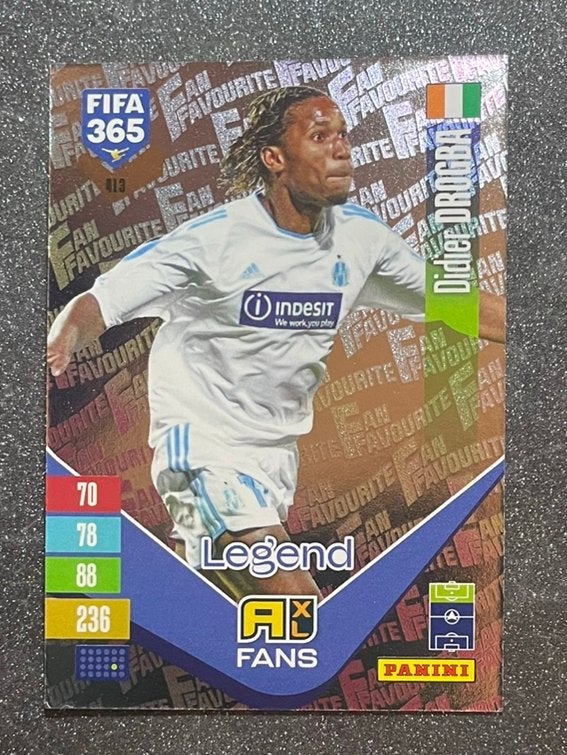 Panini Fifa365 2027 FANS’ FAVOURITE LEGEND DROGBA OLYMPIQUE, Verzenden, Zo goed als nieuw, Plaatje