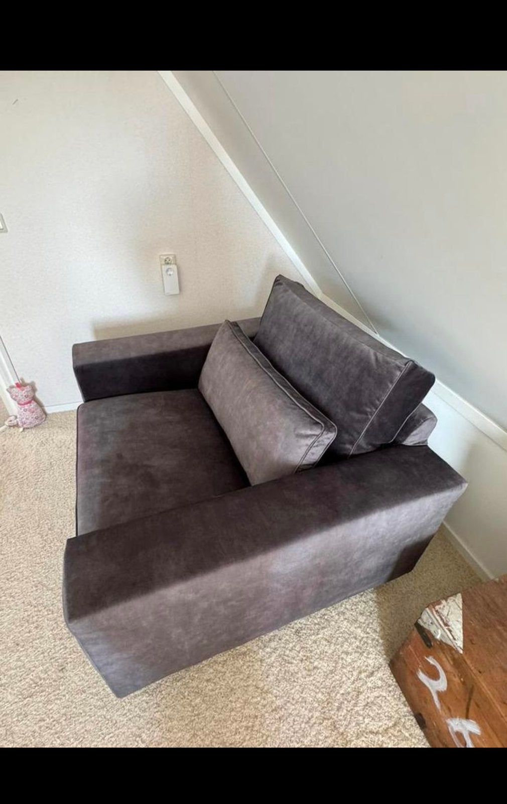 Loveseat, 1,5 pers. Stoel / Fauteuil, Ophalen, Zo goed als nieuw, Twijfelaar, 90 cm
