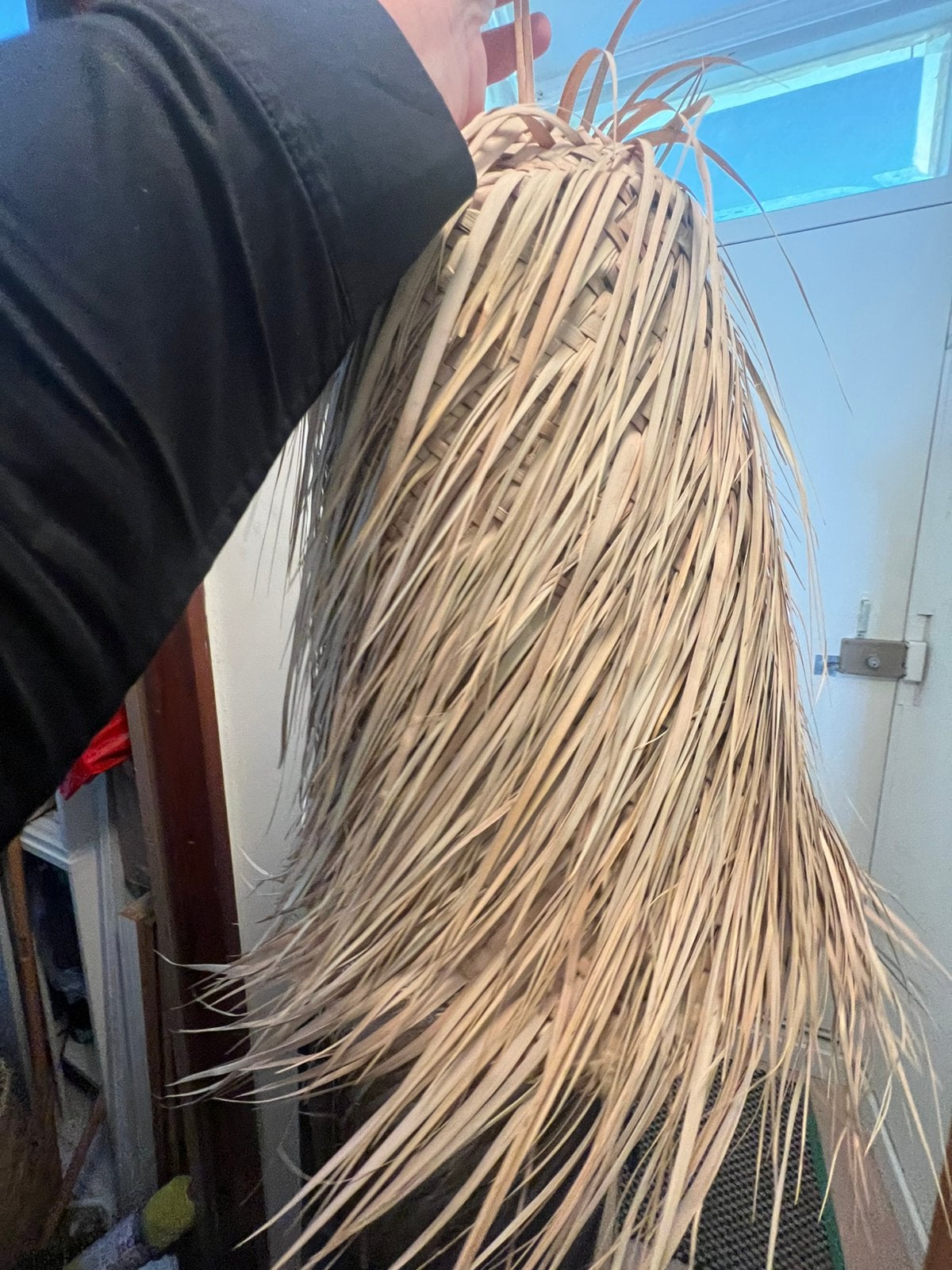 New- Long woven grass hanglamp shade, Ophalen of Verzenden, Nieuw